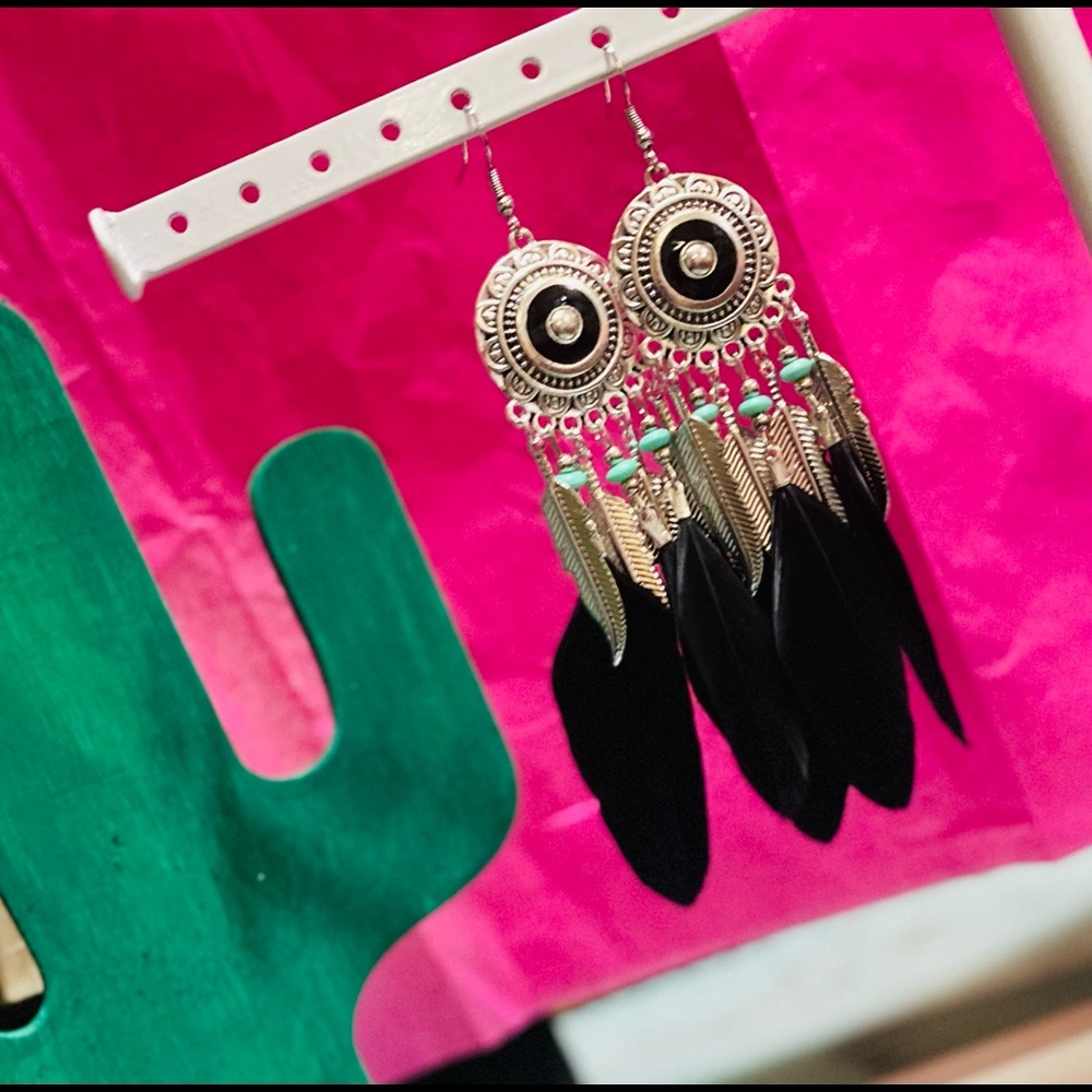 Feathered Boho Earrings